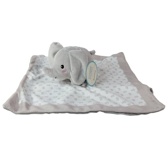 Pearhead Elephant Lovey Plush Gray 13" Snuggle Blanket Satin Security Sooth NWT - Picture 2 of 10